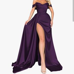 Women’s off the shoulder Satin Dress